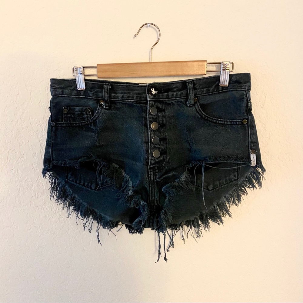 ONE x One Teaspoon Rollers Jean Shorts
